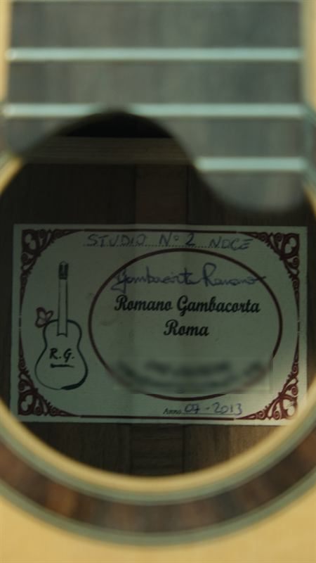 Etichetta interna Studio N. 2 Noce, Romano Gambacorta, Roma, 2013
